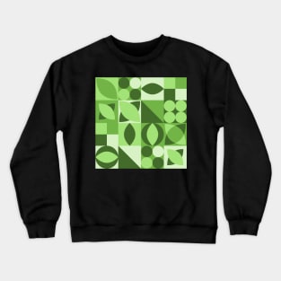 Eco Pattern Green Crewneck Sweatshirt